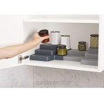 Joseph Joseph CupboardStore Erweiterbarer gestufter Verwahrungsbehälter für den Küchenschrank inkl. Schublade grau