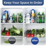 Jsdiwe [4 Stück] Kühlschrank Organizer Ordnungssystem Aufbewahrung Kühlschrank Aufbewahrung für Küche Speisekammer Vorratsbehälter Vorratsschrank Organizer
