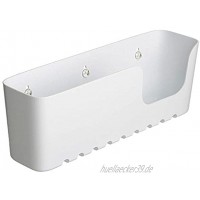K&G TA1129101 Deckelhalter für Kunststoff-Deckel weiß | Ablage ohne Bohren | Deckel-Halter mit Saugtellern Küchenablage Küchen Zubehör