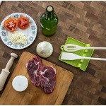 DJN Löffelablage Kochlöffelablage ablage für kochlöffel Küchenutensilablage Kochlöffelhalter Küchenuntensilienhalter Kochloffel | BPA freie weiß