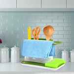 N A Spülbecken Küchen Organizer Abtropfbehälter Schwammhalter Ordnungshelfer Kuchenutensilienhalter aus Kunststoff 21 * 13.5 * 11cm