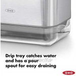 OXO Good Grips Praktischer Spülutensilien-Halter aus Edelstahl – 9,7 x 14,5 x 14 cm