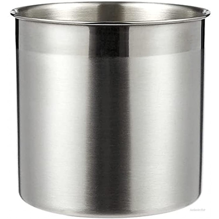 Utensilienhalter – Besteckkorb aus Edelstahl Kochutensilienhalter für die Organisation und Aufbewahrung silber 12,7 x 12,7 cm