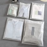 20 Stück Transparent Frosted Kleidertaschen Wasserdicht Kleidung Aufbewahrungsbeutel Platzsparende Druckverschlussbeutel Reise-Aufbewahrungstaschen für Unterwäsche Kleidung Schuhe Verpackung 5 Größen