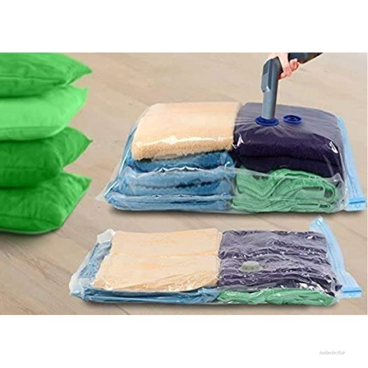 KEPLIN® Vakuumbeutel 6 Stück 60 cm x 80 cm 80 % mehr Kompression beste Versiegelungsbeutel für Kleidung Bettdecken Bettwäsche Kissen Decken Vorhänge