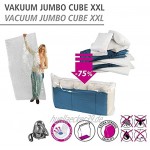 WENKO Vakuum-Aufbewahrungsbeutel Jumbo Cube XXL wiederverwendbarer Vakuumier-Beutel für Kleidung und große Gegenstände spart bis zu 75% Platz transparenter Kunststoff 180 x 90 x 50 cm