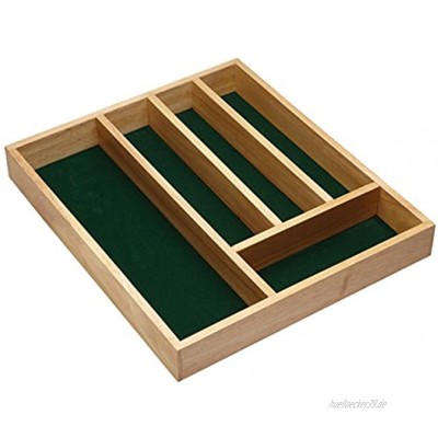 Kitchen Craft Besteckkasten 5Abteile 31x36x5cm aus Holz in braun 25 x 25 cm