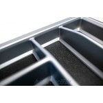 LANA solution Besteckeinsatz für 90er bis 120er Schubladen,473,5 mm x 710 mm Silber