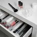 Hausfelder ORDNUNGSLIEBE Schubladen Make-Up Organizer passend zur IKEA Malm Kommode Schminktisch Frisiertisch Aufbewahrungsboxen 10-teilig für eine halbe Schublade