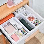 Kosmetik Schreibwaren Organizer Multifunktional Aufbewahrungsbox Organizer für Schubladen -8 PCS Aufbewahrungsboxen Weiß
