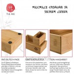 TAKE® 6-teiliges Schubladen Ordnungssystem Küche 100% Natur Bambus Boxen variable Schubladen Organizer Boxen in vers. Größen Ideal als Schminktisch Organizer Schublade Ordnungsboxen aus Bambus