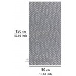 WENKO Anti-Rutsch-Matte Design Grau 150 x 50 cm Schubladeneinlage zuschneidbar Polyvinylchlorid 50 x 150 cm Grau