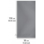 WENKO Anti-Rutsch-Matte Grau Extra Stark Schubladeneinlage zuschneidbar geräuschdämpfend Kunststoff EVA 50 x 150 cm Grau