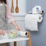 Küchenpapier Rollenhalter Schrank Servietten Lagerregal Wandhalterung Kunststoff Wrap Hanger Organizer für Küche Badausstattung Zubehör