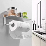 Küchenrollenhalter Queta Papierhandtuchhalter mit Shelf Nail Free selbstklebend Space Aluminium Selbstklebender für Badezimmer und Küche