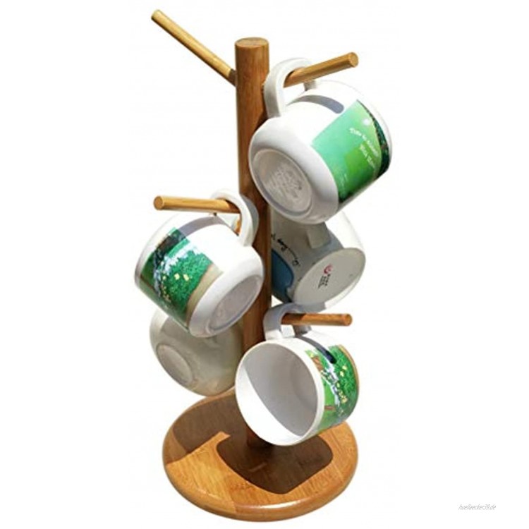 Brezelständer Brez´n Ständer Buchenholz Wurstständer Tassen Becherständer Ständer Bambus Aufrechter Tassenhalter 35 cm hoch Vielseitig Einsetzbar für die Präsentation von Brezeln und Würsten