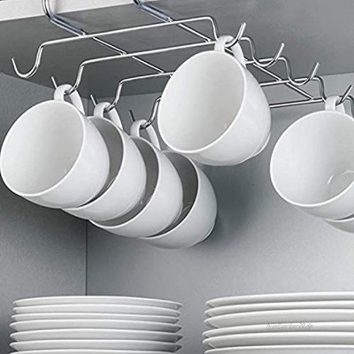 LATTCURE Mug Schrankeinsatz Tassenhalter für 10 Tassen Aufbewahrung Becherhalter Becherständer aufhängen Schrank Regal