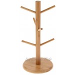 MagiDeal Bambus Abnehmbar Tassenbaum Tassenhalter Tassen Becher Halter Ständer Küchenhelfer für 6pcs Tasse