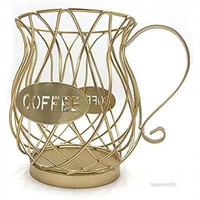 Subobo Kaffeekapselhalter Kapselhalter Kaffeetasse Tasse Keeper Universal Kaffeetasse Set Lagerkorb Geeignet Für Die Tägliche Aufbewahrung Zu Hause Size:One Size; Color:Gold
