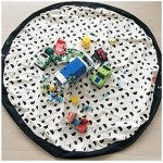 2 in 1 Multi-Func Tragbare Kinder Spielzeug Aufbewahrungstasche Picknick Blanket Spielmatte Lego Toys Organizer Box Praktische Aufbewahrungstaschen für Baby 607 Color : Bear Face