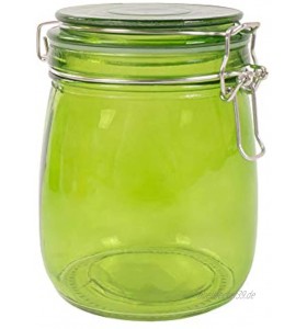 Drahtbügelglas 750ml Bügelverschluss Vorratsglas Einmachgläser Einweckglas Glas Farbe:grün