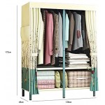 JIAO PAI Einfache Tuch Kleiderschrank Federung Tragbare Montage Der Garderobe Home Open Garderobe OrganizerSize:172 * 128 * 48CM