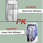 KEETDY Kleidersäcke zum Aufhängen 109,2 cm groß durchsichtig mit Sichtfenster Kleiderständer Kleiderständer Schutz für Anzug Kleiderschrank Unterseite geschlossen