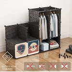 Laishutin Einfach Kleiderschrank Hängende Kleidung Kleiderschrank American Style Kleiderschrank DIY Modular Storage Organizer for Erwachsene für Schlafzimmer Color : Blue Size : 111x147x47cm