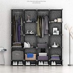 Laishutin Einfach Kleiderschrank Hängende Kleidung Kleiderschrank American Style Kleiderschrank DIY Modular Storage Organizer for Erwachsene für Schlafzimmer Color : Blue Size : 111x147x47cm