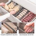 Faffooz Unterwäsche Aufbewahrungsboxen 6 Stück Stoff Faltbox Schubladen Organizer Ordnungssystem für Kleiderschrank mit waschbarem Stoff für Unterwäsche Büstenhalter Socken Grau