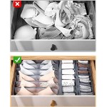 Jacuhaju Unterwäsche Aufbewahrungsbox,Ordnungssystem für Kleiderschrank 3 Stück Schubfächer BH Organizer Faltbox für Büstenhalter Unterhosen Socken Krawatten und Andere Kleine Zubehörteile