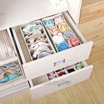 Magicfly Büstenhalter Aufbewahrungsbox 4 Stück Faltbare BH Organizer für Unterwäsche Dessous Socken für Schublade Kleiderschrank Beige