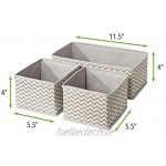 mDesign Stoffbox für Schrank oder Schublade – die ideale Stoff Aufbewahrungsbox – 12er-Pack: Acht kleine und vier große Boxen – flexibel verwendbare Schubladen Organizer – taupe Natur