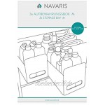 Navaris Aufbewahrungsbox Aufbewahrungskiste 3er Set Box Organizer zur Aufbewahrung aus Kunststoff Kiste Behälter für Badezimmer oder Küche