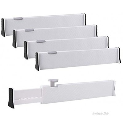 Rapturous 4 Stück Küchenschubladenteiler – 6,3 cm hoch und ausziehbar von 33–55,9 verstellbar Utensilien-Schubladenorganisation Verwendung für Besteck Schlafzimmer Badezimmer oder Büro Schubladen