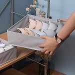 Umiwe 3 Stück Aufbewahrungsbox für Unterwäsche Bras Socken Faltbarer Schubladen-Organizer Wandschrank Unterwäsche Organizer Schubladenteiler Ordnungssystem für Kleiderschränke und Schubladen