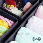 YUCCH 12er Set Aufbewahrungsbox,Schublade Organizer,Benutzt für Kleiderschrankschubladen Divider,Socken,Make-up-Box,BHS und Krawatten,Aufbewahrungsbox für UnterwäscheGrau