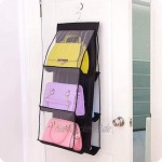 2Pack Handtaschen Aufbewahrung Linseray Handtaschen Organizer Hängend mit 6 Fächer Taschenhalter für Taschen Wohnzimmer Schlafzimmer zu Hause