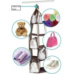 Kleiderschrank-Organizer mit 10 Taschen 5 Reifen hängende Tasche Aufbewahrung für Kleidung Kinderspielzeug Geldbörse Handtaschen-Aufbewahrung platzsparende Aufbewahrungstasche für Zuhause
