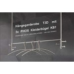PHOS Design T3D Deckengarderobe 82 x 70 cm Hängegarderobe mit 6 drehbaren Kleiderhaken Edelstahl matt gebürstet Garderobenstange hängend Kleiderstange zur Deckenmontage Made in Germany