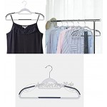 10 Stück Kleiderbügel aus Kunststoff rutschfeste Kleiderbügel mit guter Tragfähigkeit geeignet für Mäntel Kleider Hemden schwarz