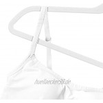 25 Stück hochwertige Samt Kleiderbügel in der Farbe Weiß mit Silber Haken Anti-Rutsch von StickandShine