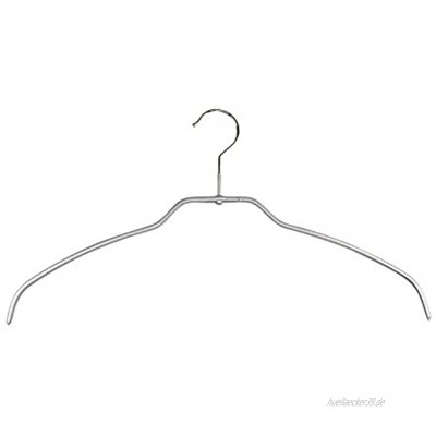 25 Stück MAWA Silhouette light FT Form-Leichtbügel Kleiderbügel für Oberbekleidung rutschh. drehb. Haken 42 cm Breite silberfarben