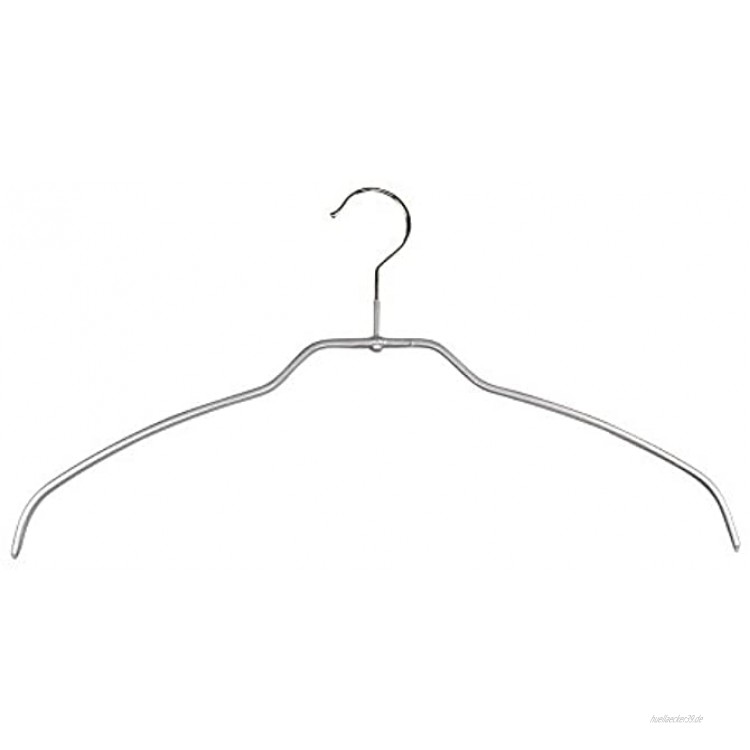 25 Stück MAWA Silhouette light FT Form-Leichtbügel Kleiderbügel für Oberbekleidung rutschh. drehb. Haken 42 cm Breite silberfarben