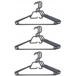 9 stabile Kleiderbügel drehbarer einklappbarer Haken Anti-Rutsch ausziehbare breite Auflage Kunststoff PP