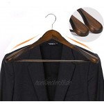 BesToop Kleiderbügel aus Holz 10 Stück Holz Kleiderbügel für Anzug und Jacken extra breiter Schulter mit Hosensteg Mit rutschhemmendem Steg Walnuss