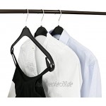famy.Shop Kleiderbügel 50 Stück aus Kunststoff für Hemden Blusen Shirts platzsparend EXTRA BREIT NA 47 360° drehbare Haken schwarz