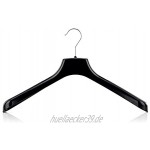 Hangerworld 20 Stabile Kunststoff Kleiderbügel 42cm Schwarz Ideal Für Oberkleidung