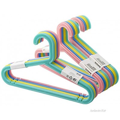 Ikea BAGIS 24er Set Kinder-Kleiderbügel Pastellfarben