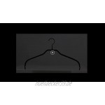 MAWA Kleiderbügel 10 Stück Platzsparende und rutschfeste Oberteilbügel für Hemden & Blusen 360° Drehbar Hochwertige Antirutsch-Beschichtung 41 cm Schwarz